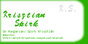 krisztian spirk business card