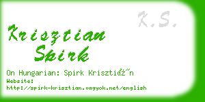 krisztian spirk business card